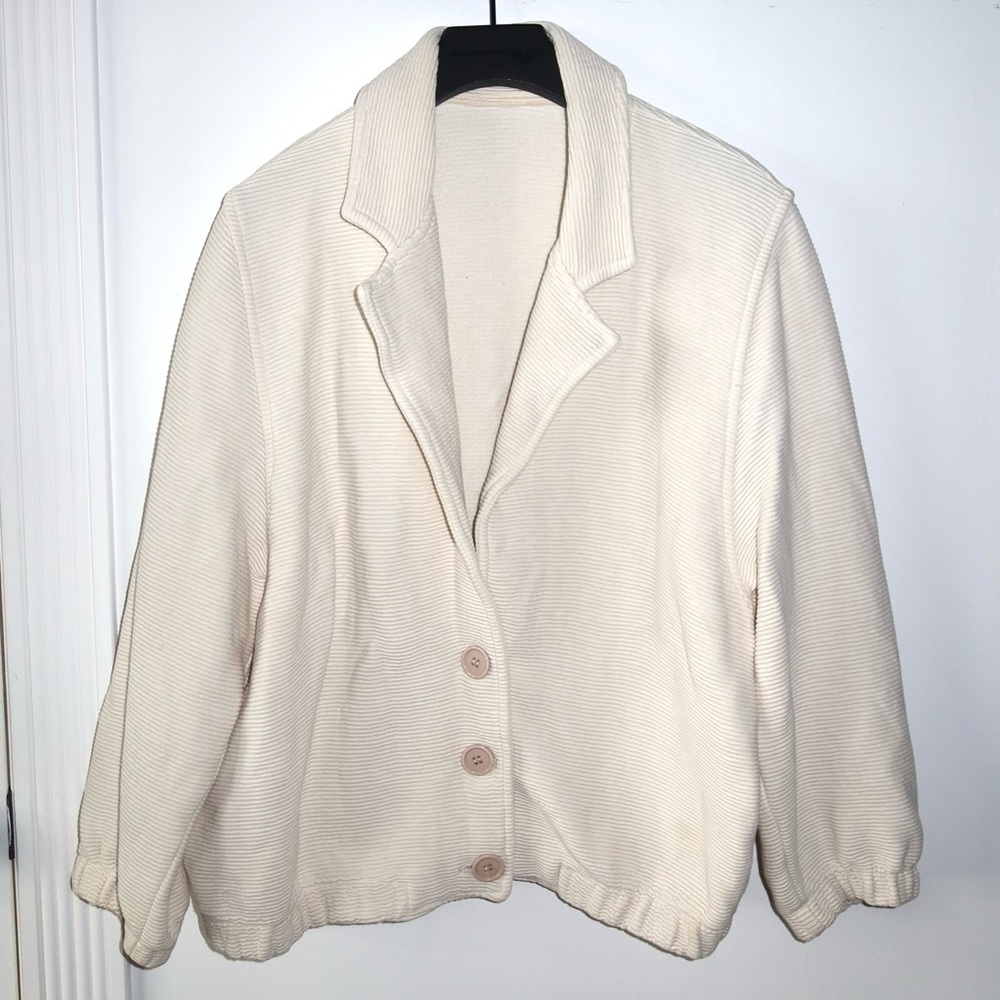 American apparel white cream button cardigan